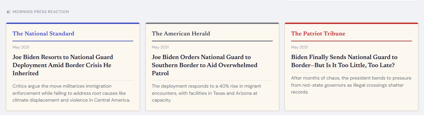 Three newspapers react to your policy with different spins