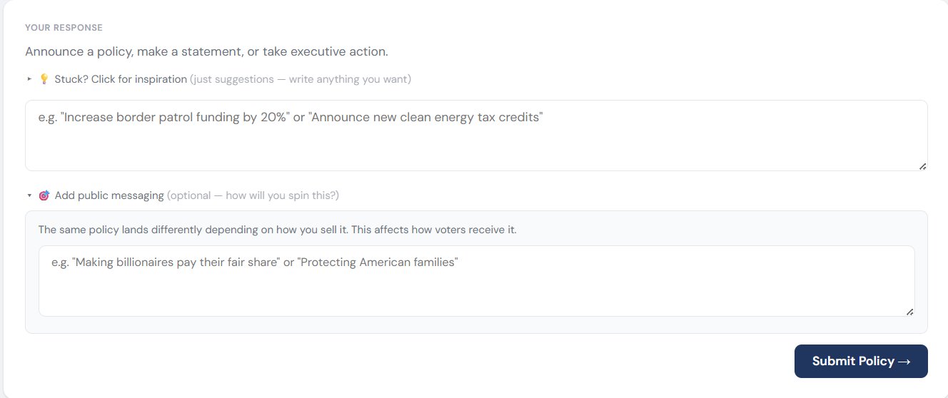 Type any policy you want — no multiple choice