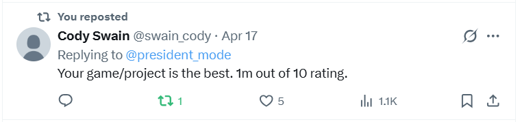 Player review of President Simulator