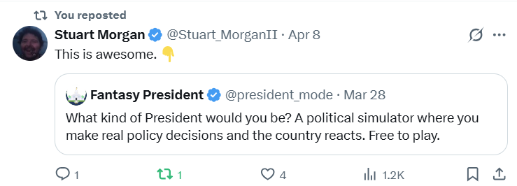 Player review of President Simulator